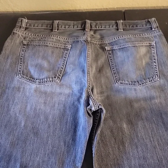 Men's black faded structure jeans size 38x32 excellent use condition - Picture 5 of 6